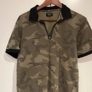 Zara camo polo shirt for men Size XL